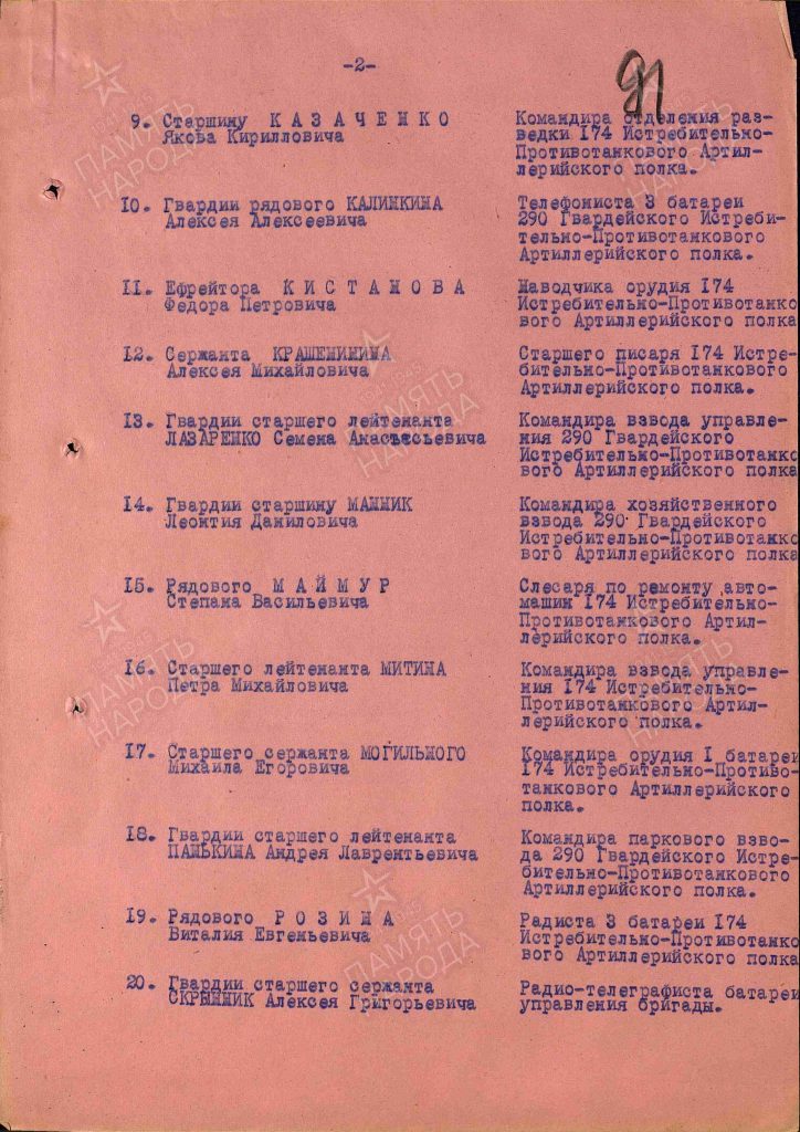 3. Приказ о награждении орденом Красной Звезды от 22.03.1945 2